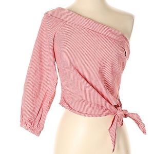 Free People red  one shoulder top size 2